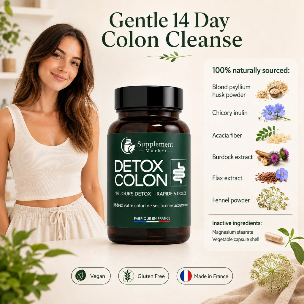 HappyDetox Detox Colon 14 Days for Digestive Reset, Bloating Relief & Gut Balance