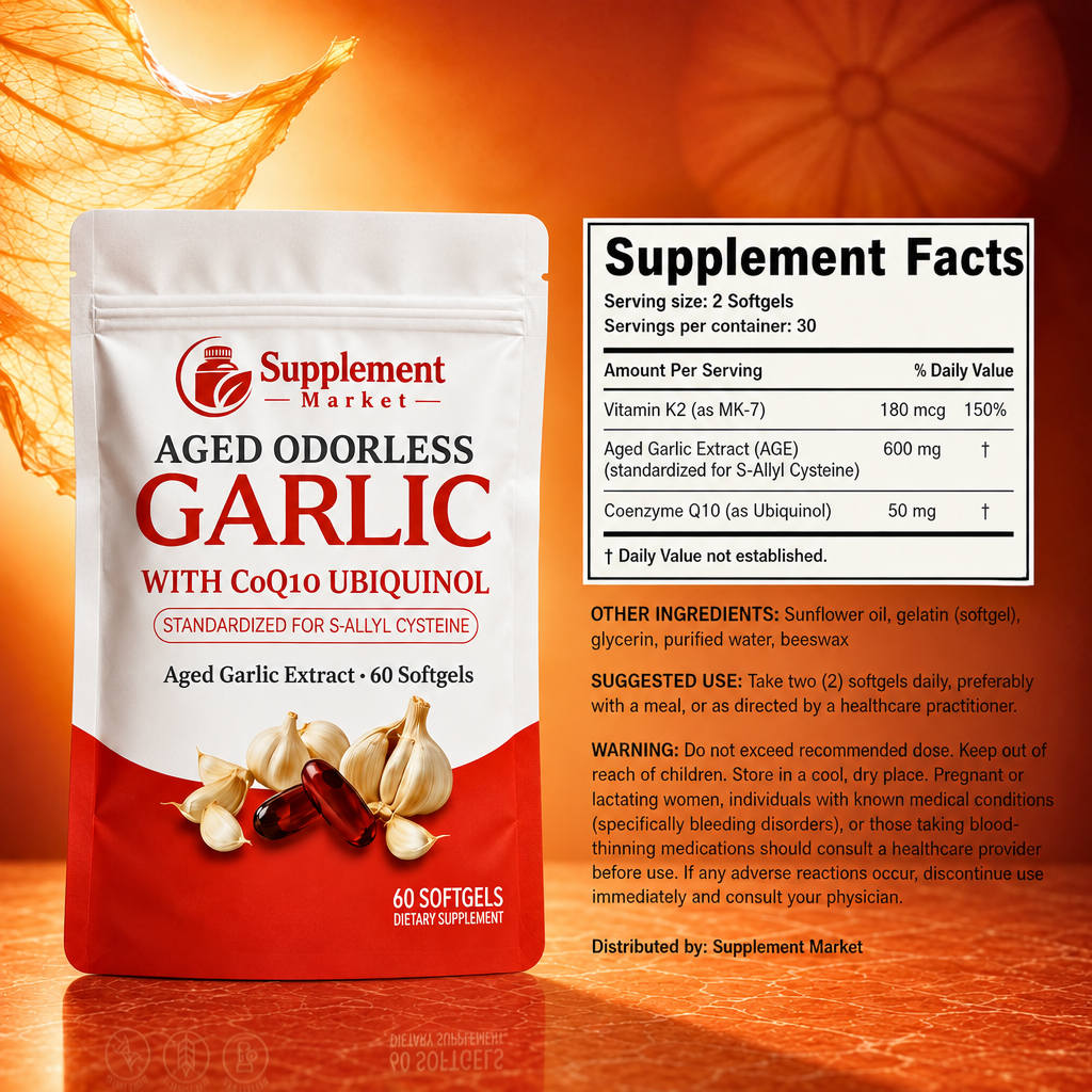 Aged Odorless Garlic with CoQ10 Ubiquinol