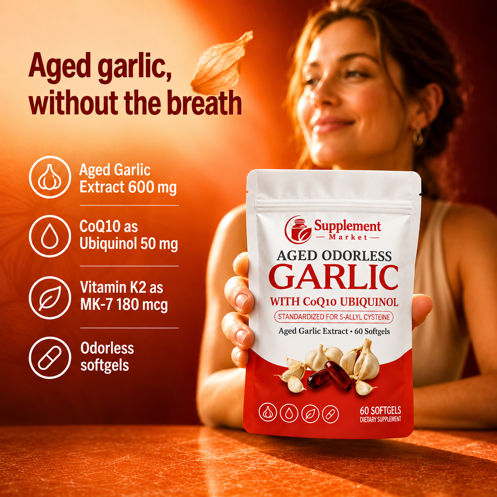 Aged Odorless Garlic with CoQ10 Ubiquinol