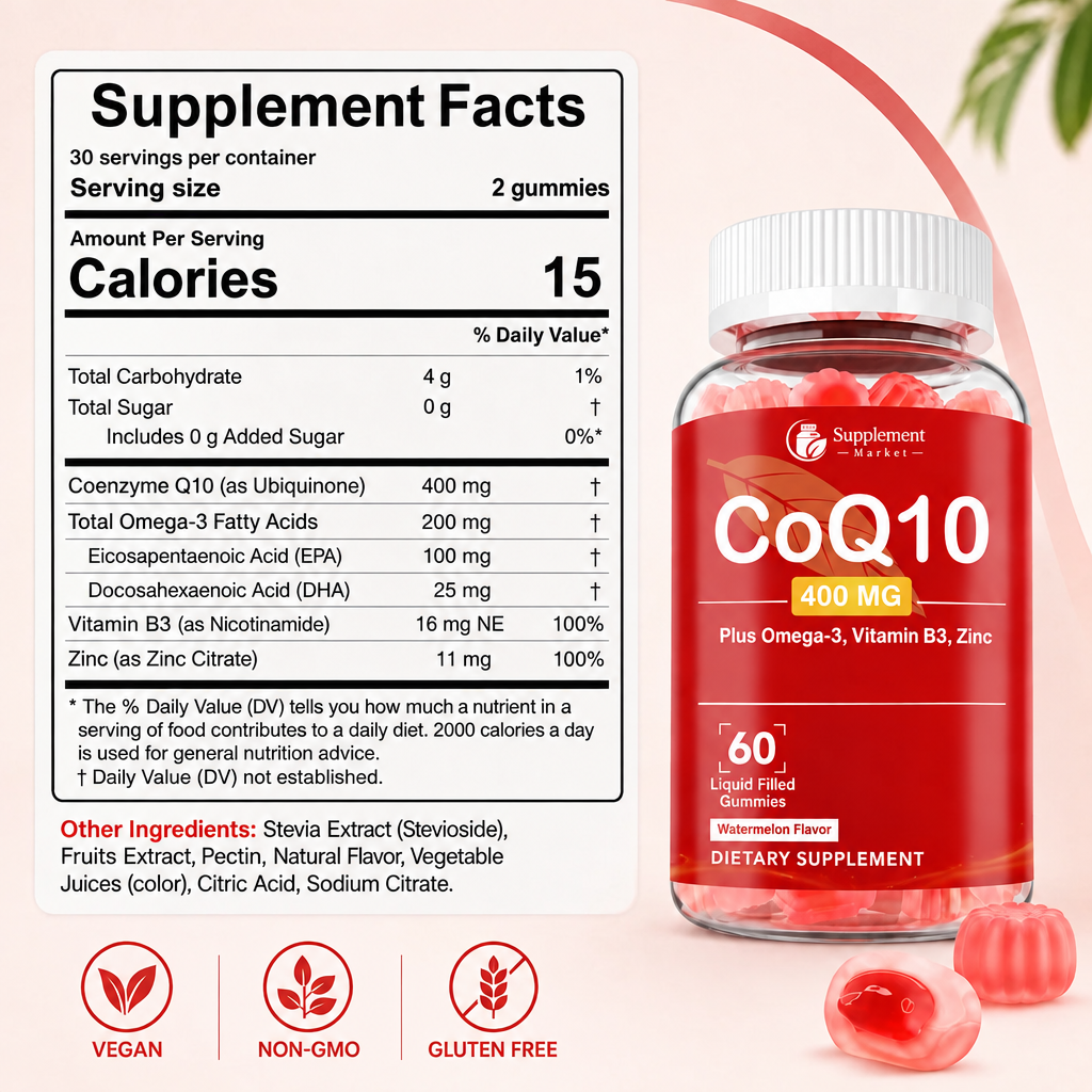 CoQ10 400 mg Liquid-Filled Gummies