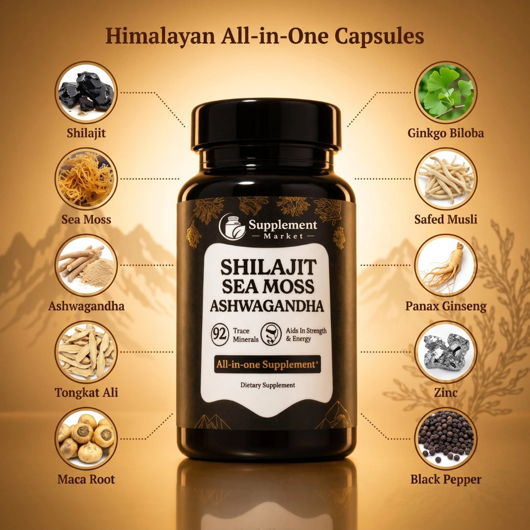 Himalayan All-in-One Capsules - Shilajit, Sea Moss & Ashwagandha