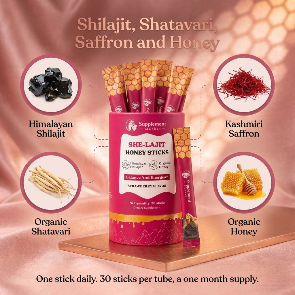 Women Multi-Mineral Honey Sticks - Shilajit, Shatavari & Saffron