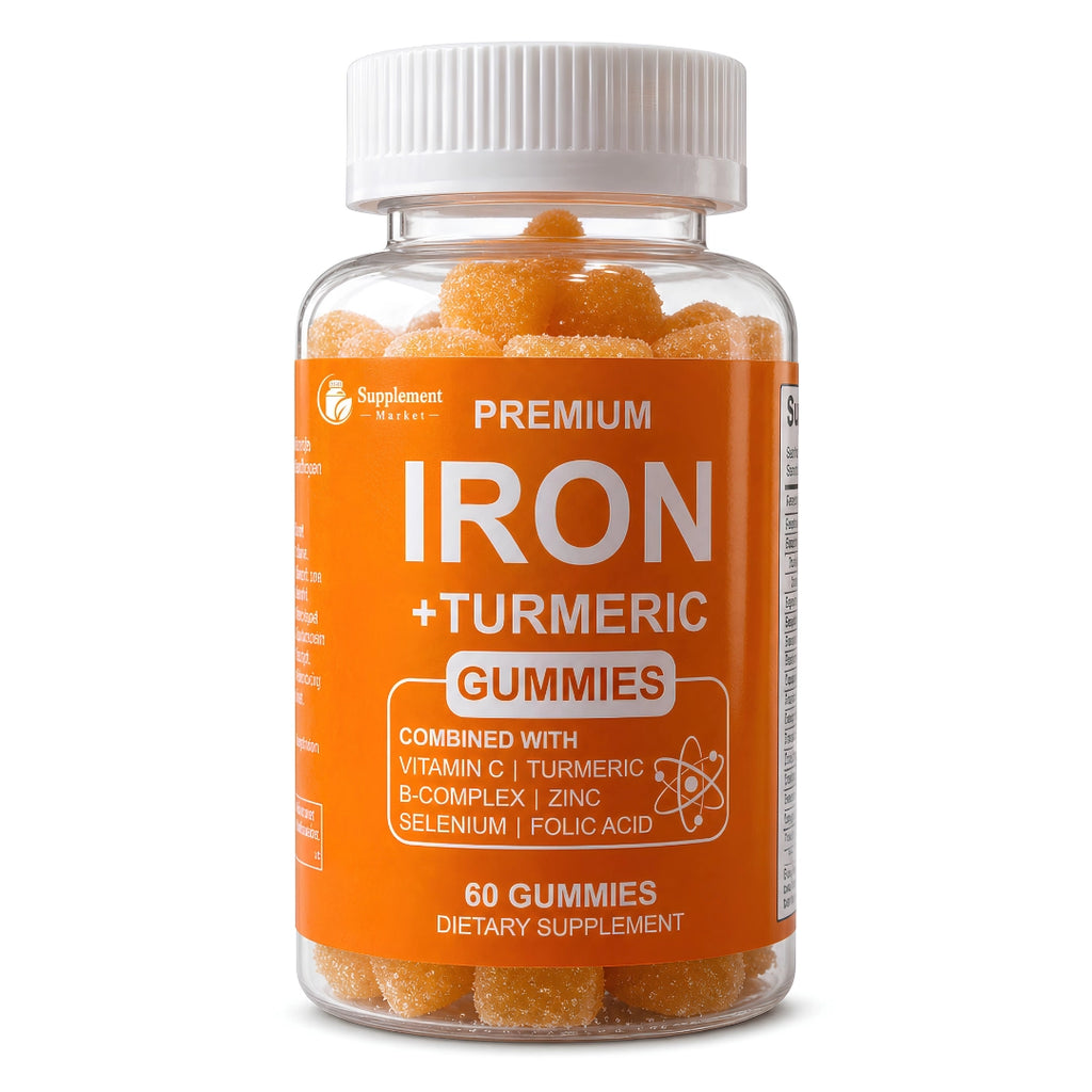 Iron Gummies with Turmeric & Vitamin C – Energy & Red Blood Cell Support