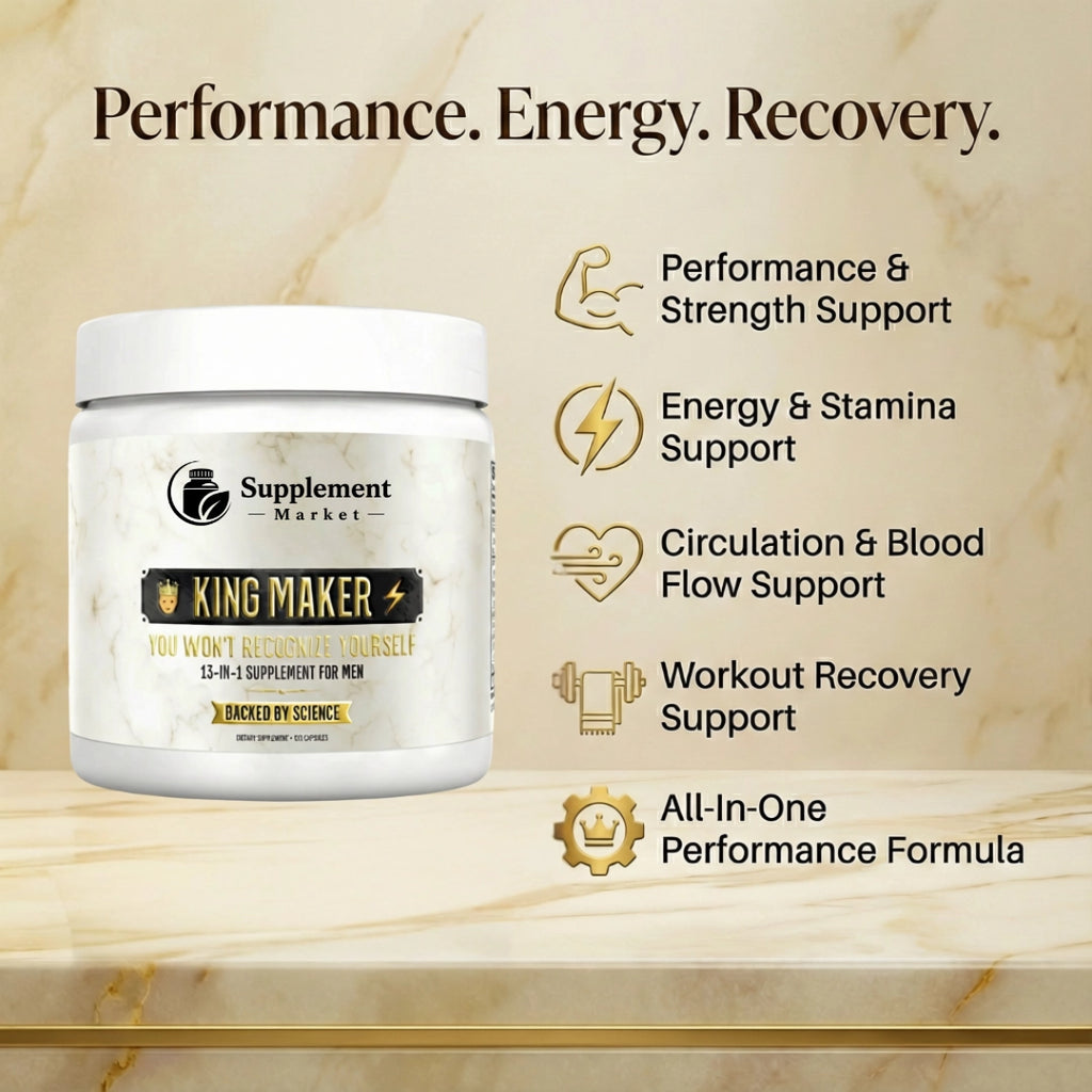 King Maker 13-in-1 Supplement for Men – Male Performance, Muscle Support & Circulation Improvement