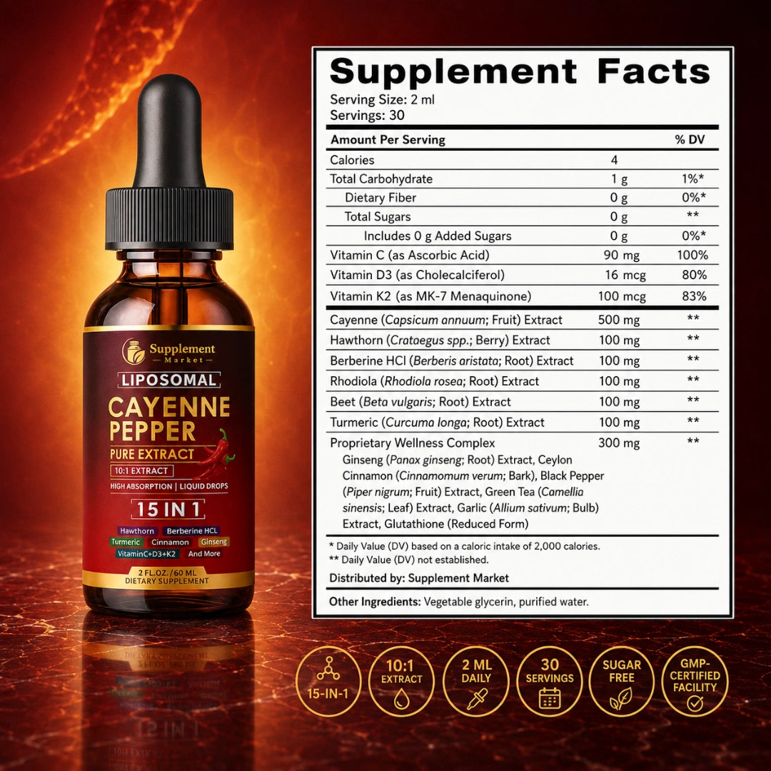 Liposomal Cayenne Pepper Liquid Drops