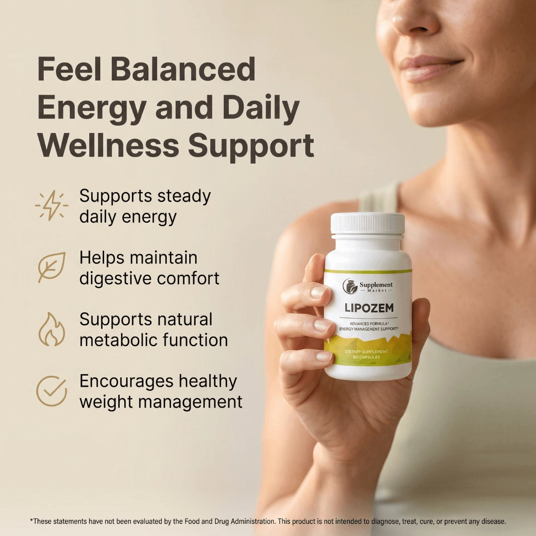 Lipozem Advanced Formula with Apple Cider Vinegar & Garcinia – Metabolism & Energy Support