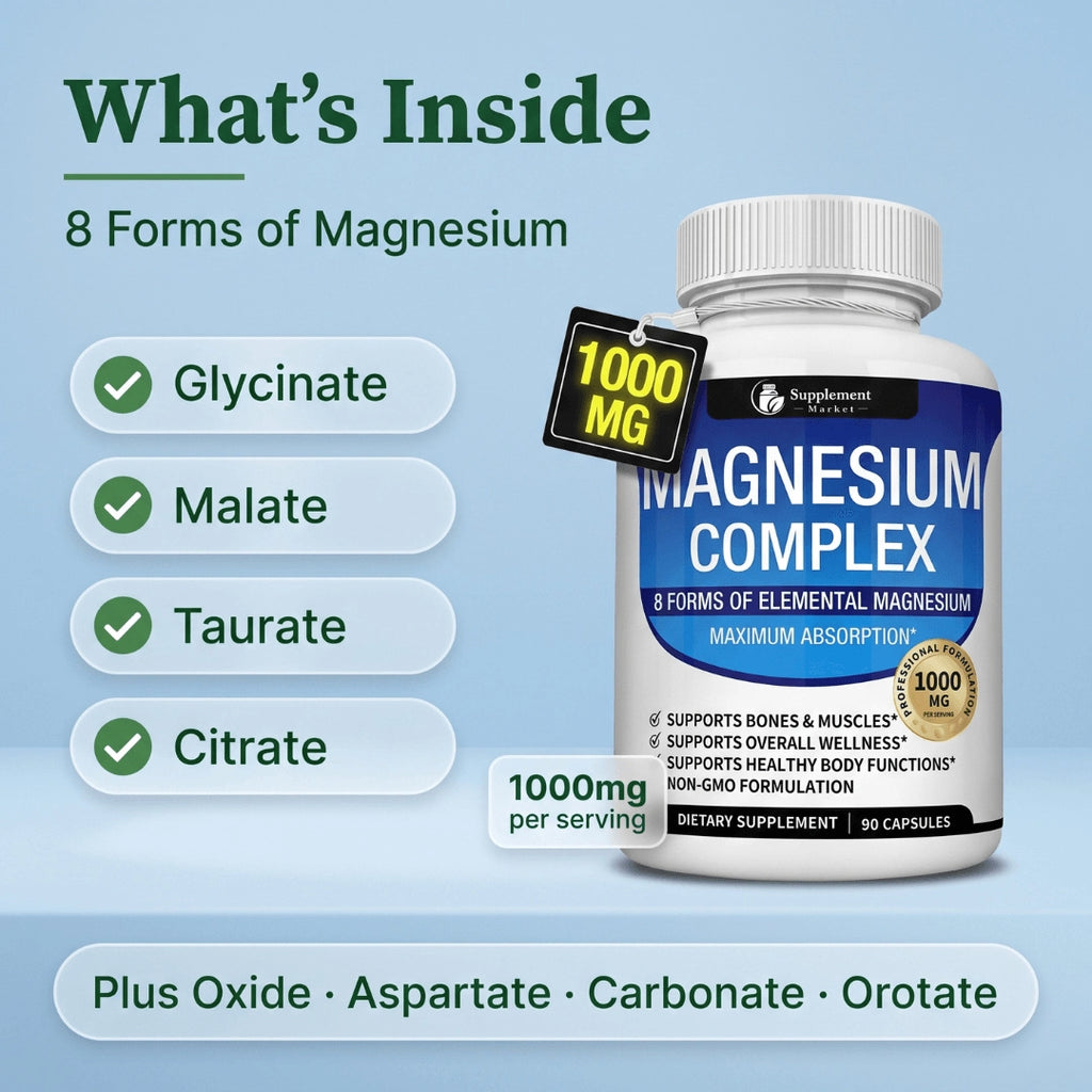 Magnesium Complex 8-in-1 1000mg – Sleep, Muscle Recovery & Energy