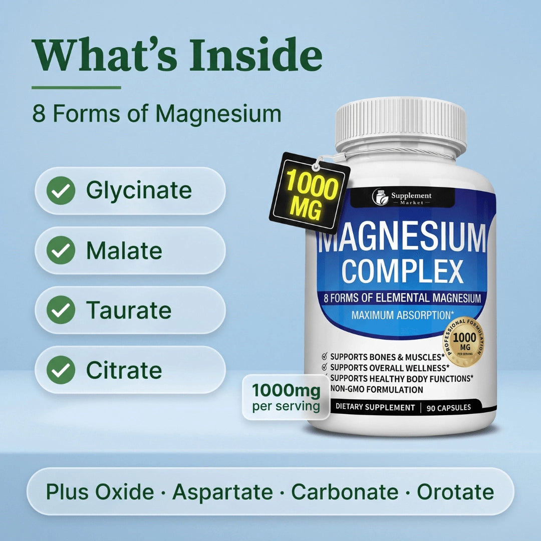 Magnesium Complex 8-in-1 1000mg – Sleep, Muscle Recovery & Energy