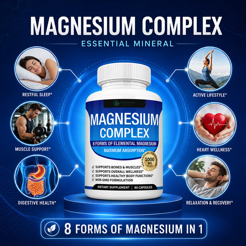 Magnesium Complex 8-in-1 1000mg – Sleep, Muscle Recovery & Energy Support