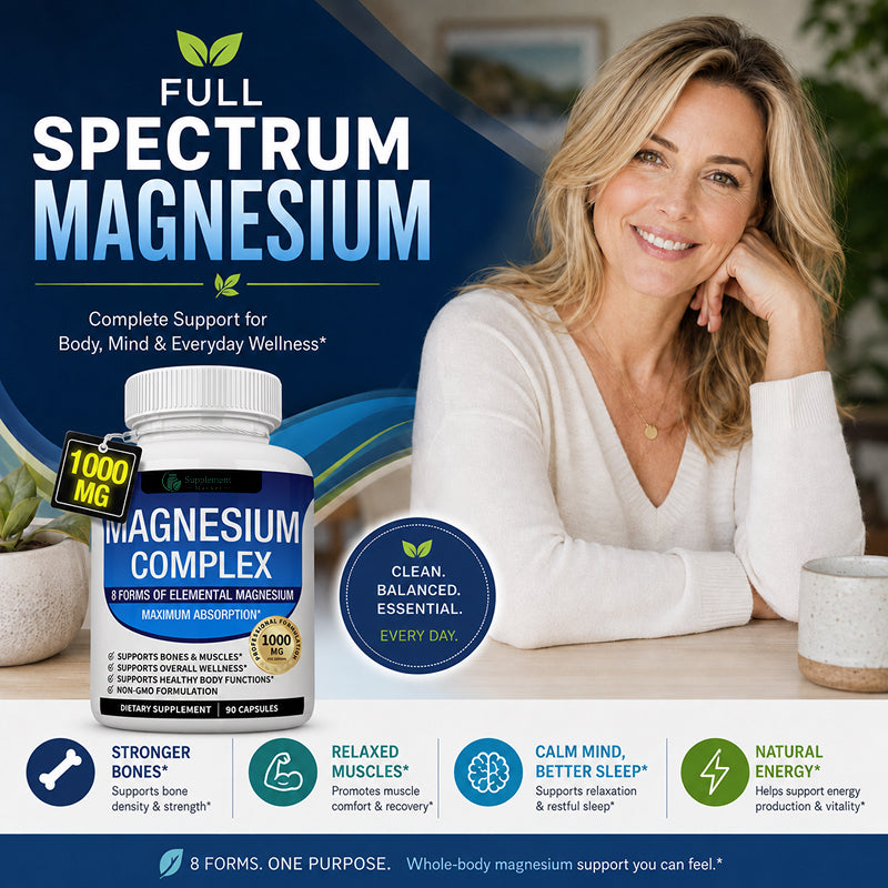 Magnesium Complex 8-in-1 1000mg – Sleep, Muscle Recovery & Energy Support