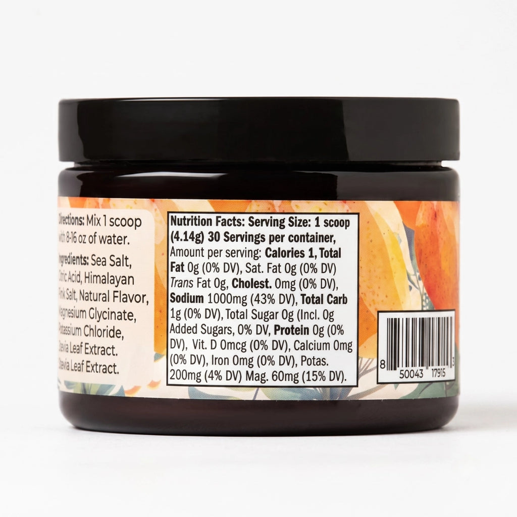 Mango Electrolytes Powder – Sugar Free Electrolytes with Himalayan Pink Salt for Daily Hydration