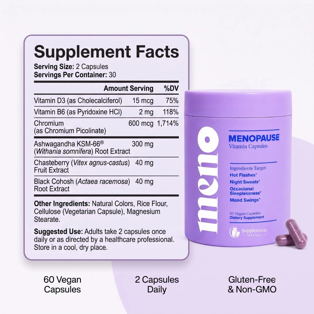 Hormone-Free Menopause Support – Hot Flash, Sleep & Mood Capsules