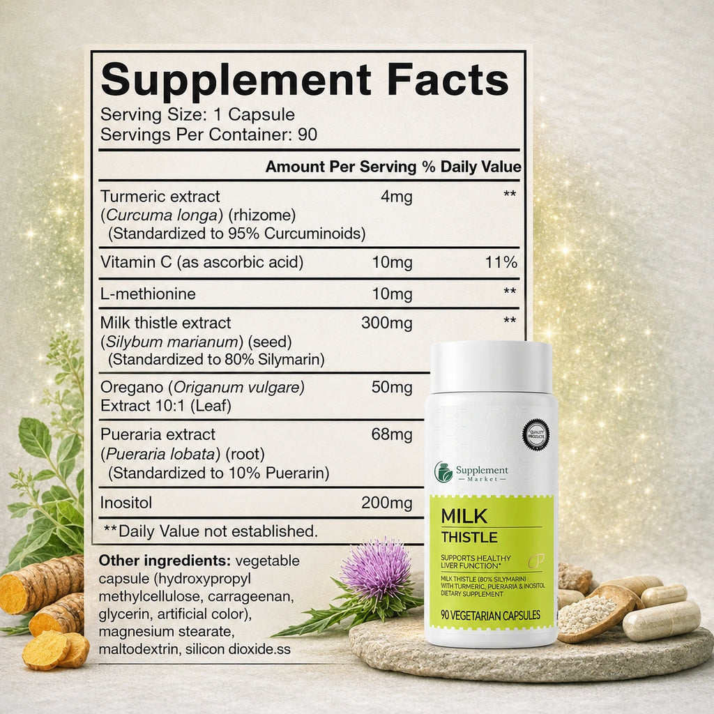 Milk Thistle, Turmeric, Inositol & Vitamin C