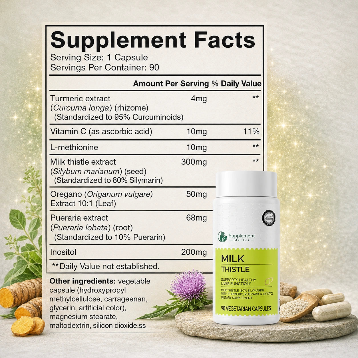 Milk Thistle, Turmeric, Inositol & Vitamin C