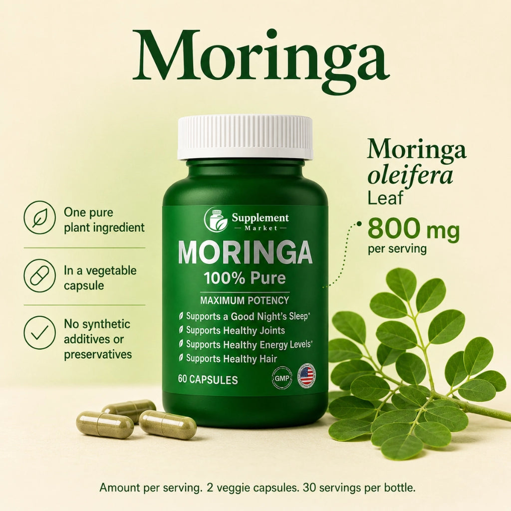 Moringa Leaf Powder Capsules – Antioxidant, Energy & Daily Vitality Support