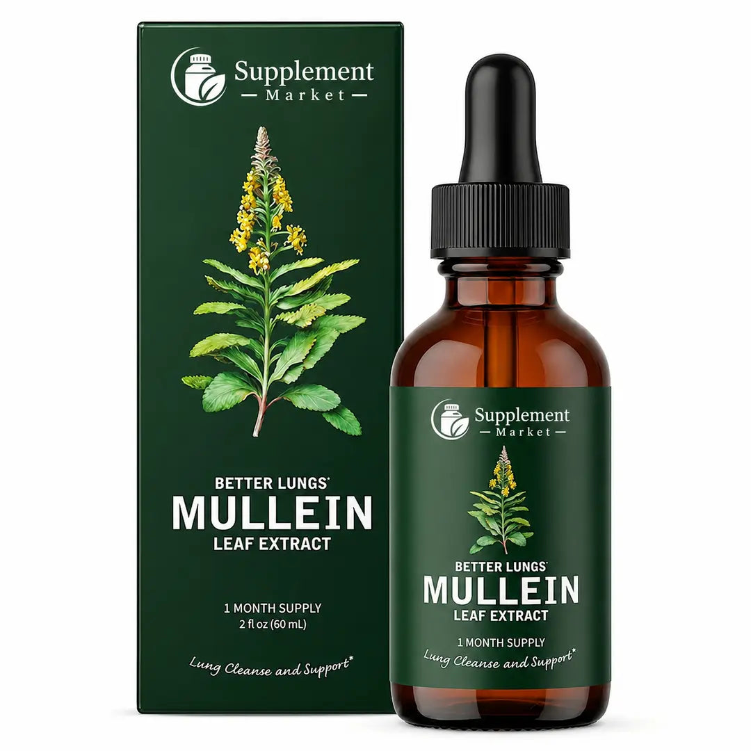 Mullein Liquid Drops with Chlorophyll – Support Clear Breathing, Lung Health & Respiratory Wellness