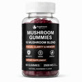 Mushroom Gummies 10-in-1 Blend – Lion's Mane, Reishi & Cordyceps, 60 Raspberry Gummies