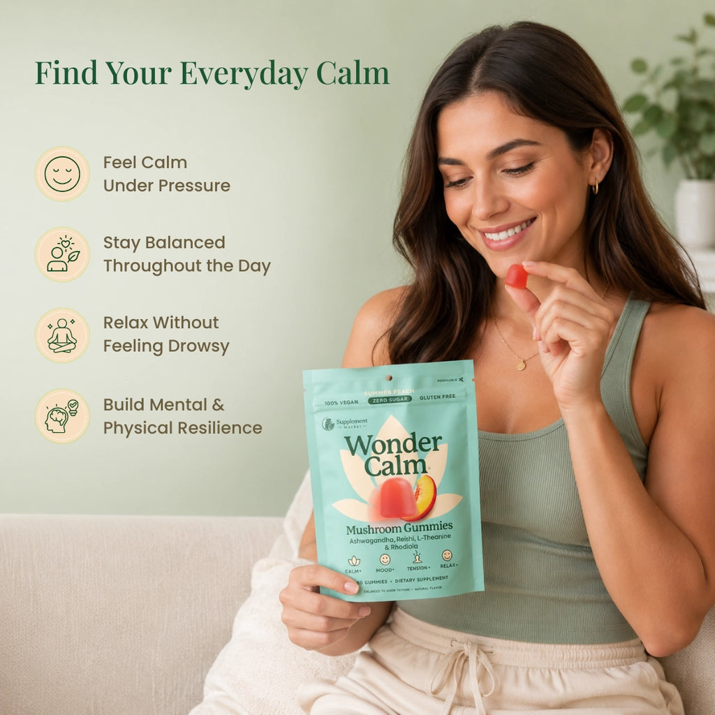 Wonder Calm Mushroom Gummies – Stress, Mood & Focus Support