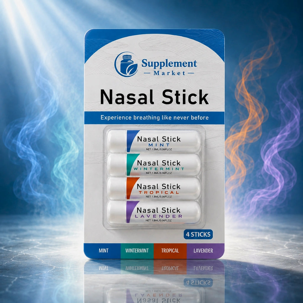 Nasal Sticks 4-Pack - Essential Oil Inhaler Sinus Relief & Focus Booster