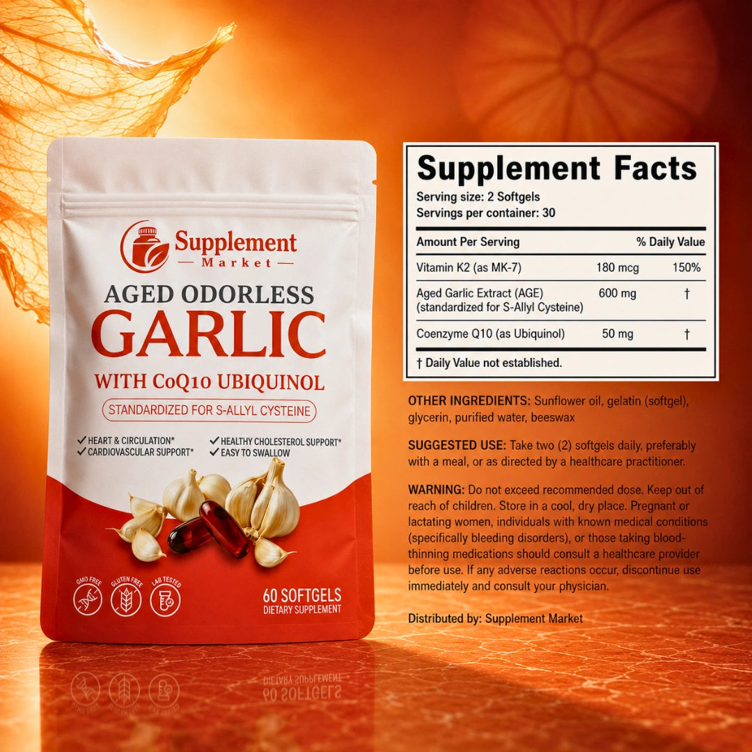 Aged Odorless Garlic with CoQ10 Ubiquinol
