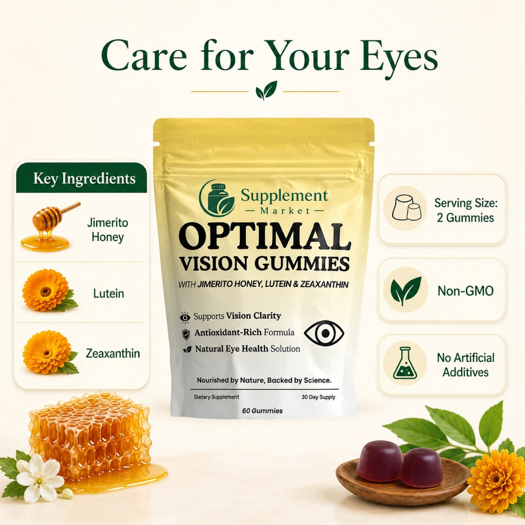 Optimal Vision Gummies – Eye Health Supplement with Lutein & Zeaxanthin for Vision Support