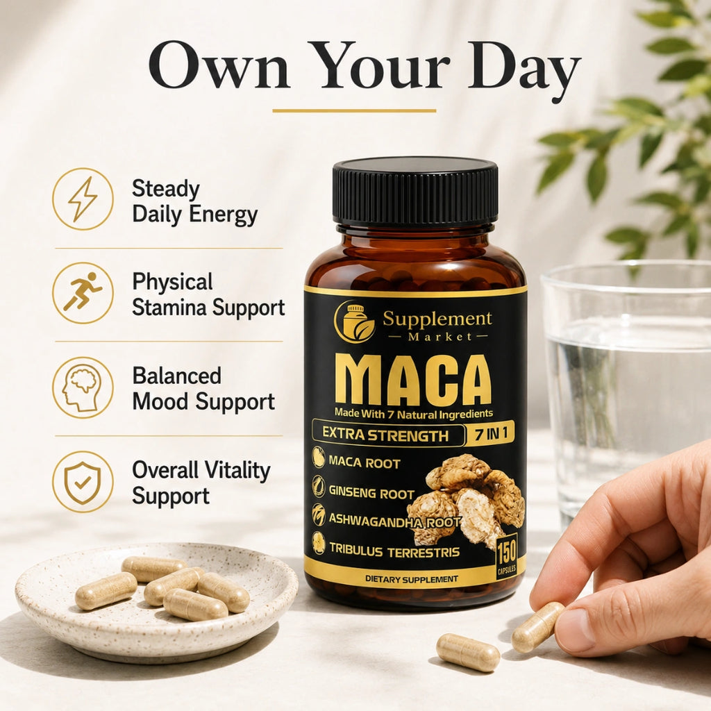 Premium 7 in 1 Maca Root for Energy, Stamina and Mood Balance