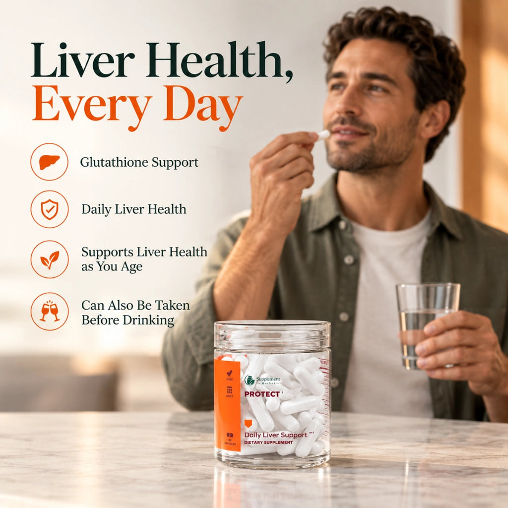 Protect – Daily Liver Support Supplement with Antioxidants, L-Cysteine + DHM & Milk Thistle
