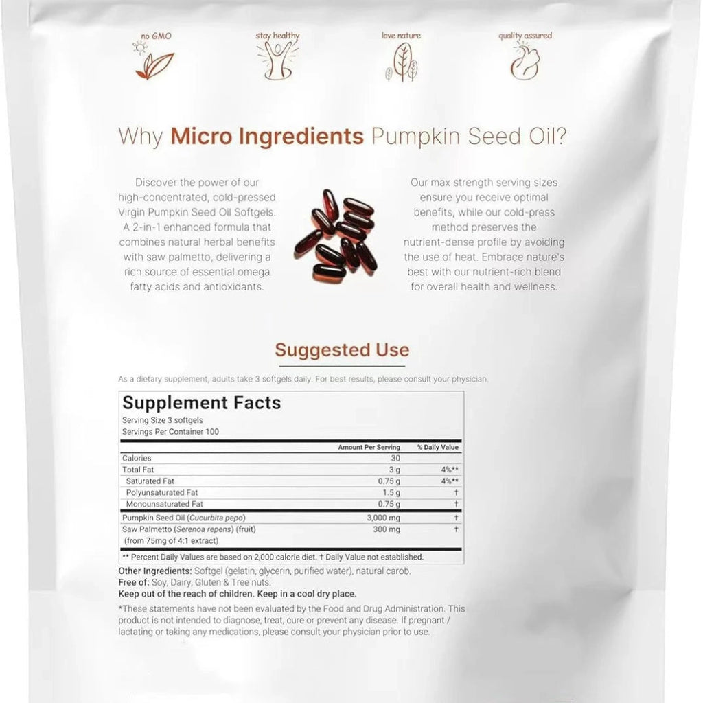 Pumpkin Seed Oil Softgels – Hair Wellness, DHT Balance & Daily Vitality