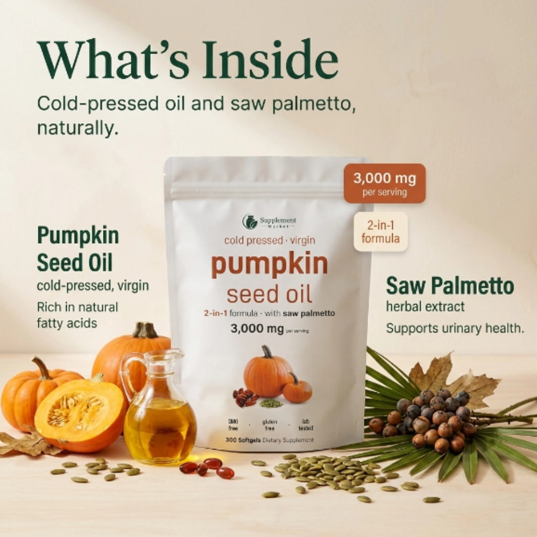 Pumpkin Seed Oil Softgels – Hair Wellness, DHT Balance & Daily Vitality