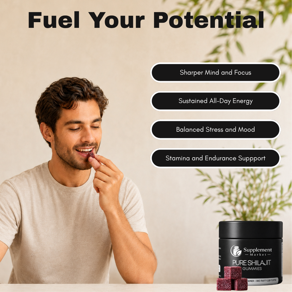 Pure Shilajit Gummies with Manuka Honey - Energy & Vitality Support