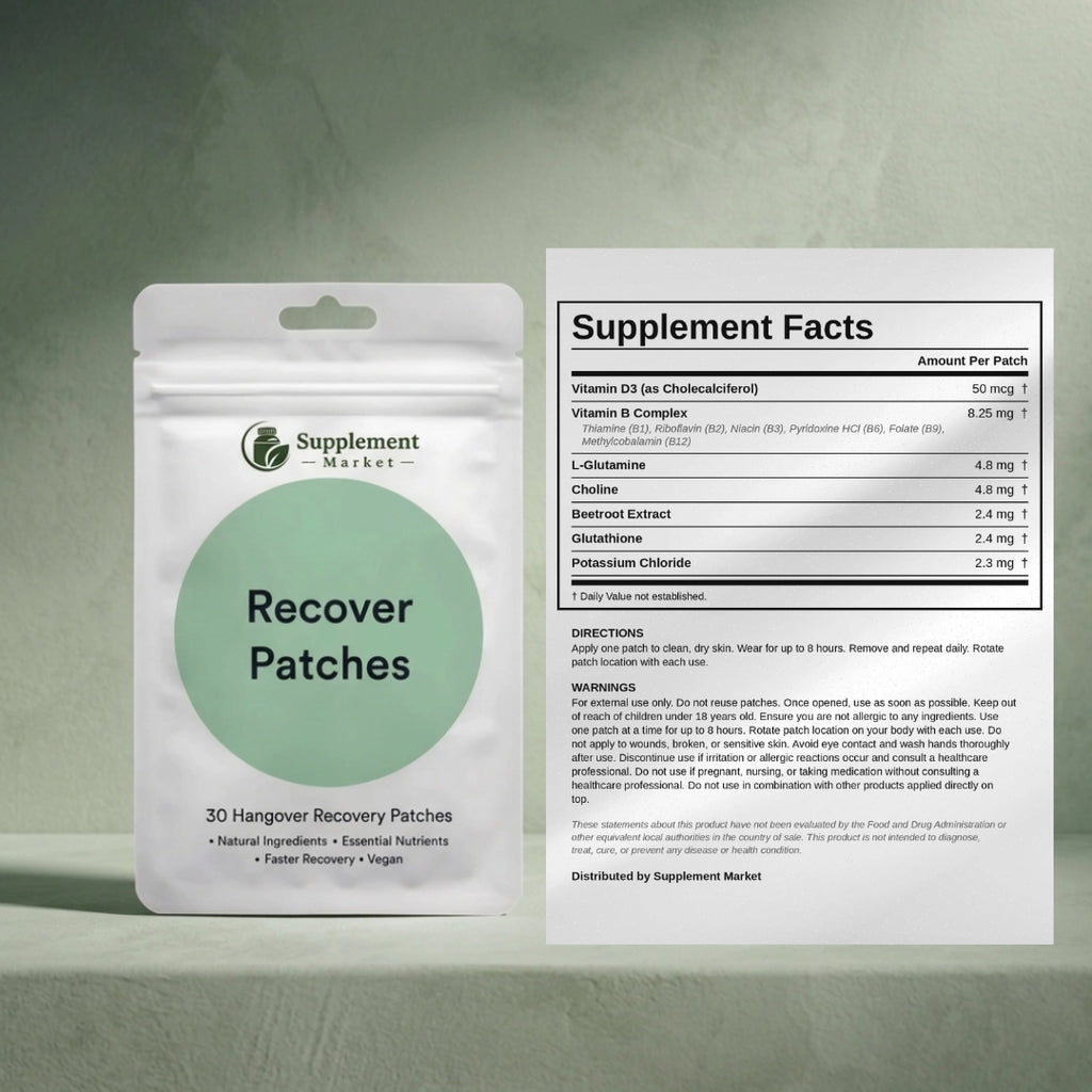 Recover Patch - Vitamin Infused Hangover Support & Hydration Aid