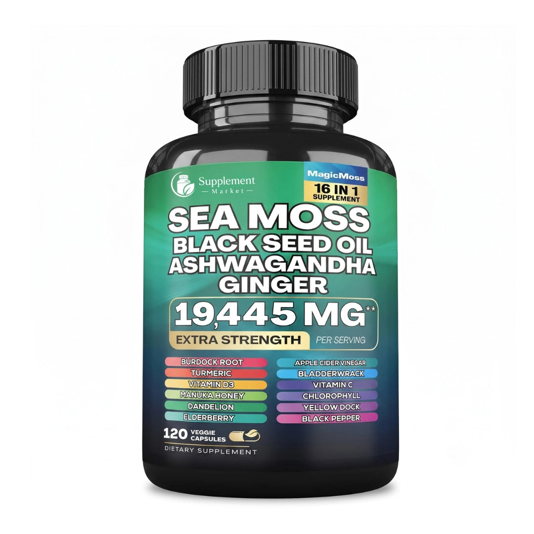 Sea Moss 16-in-1 Capsules – Immune, Energy, Digestion & Daily Vitality Support