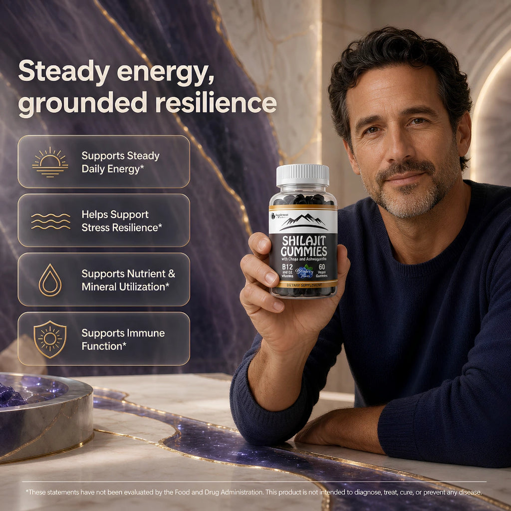 Shilajit Gummies with Chaga & Ashwagandha