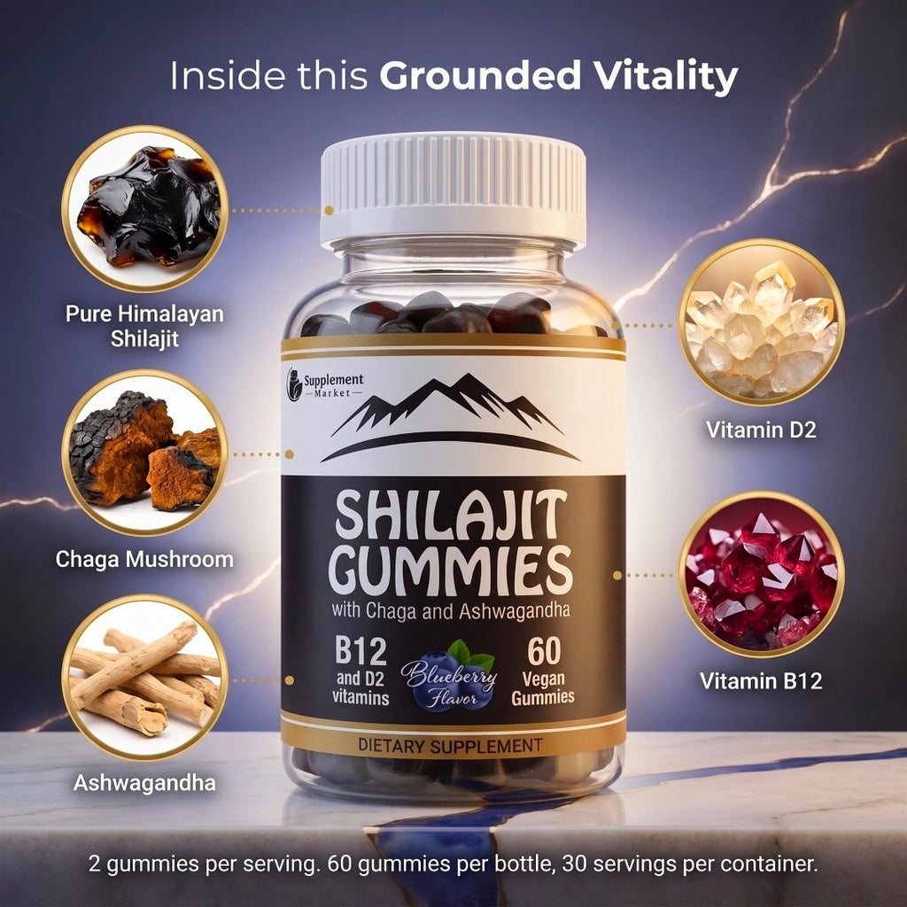 Shilajit Gummies with Chaga & Ashwagandha