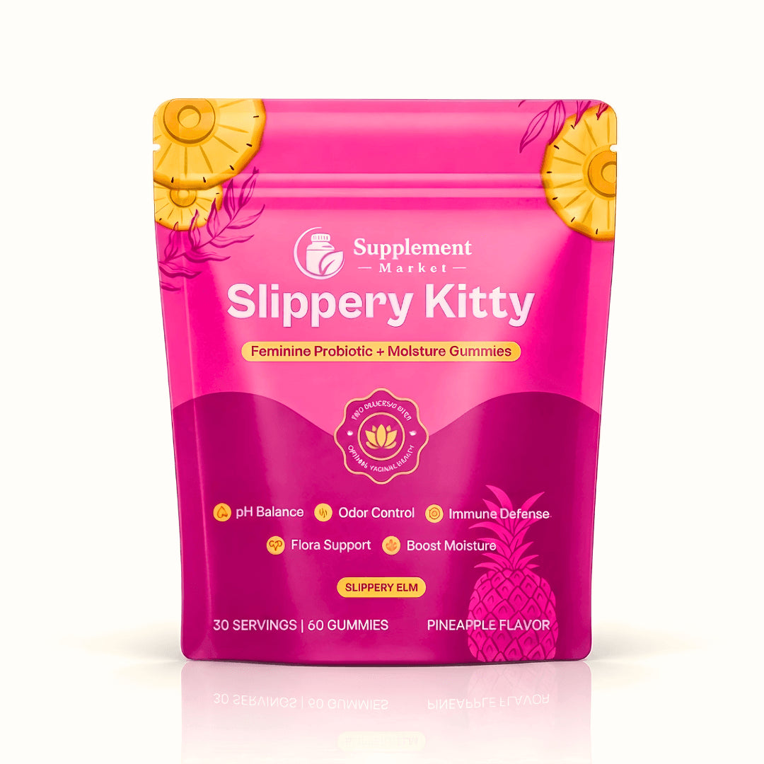 Slippery Kitty Feminine Probiotic + Moisture Gummies | pH Balance & Vaginal Health Support