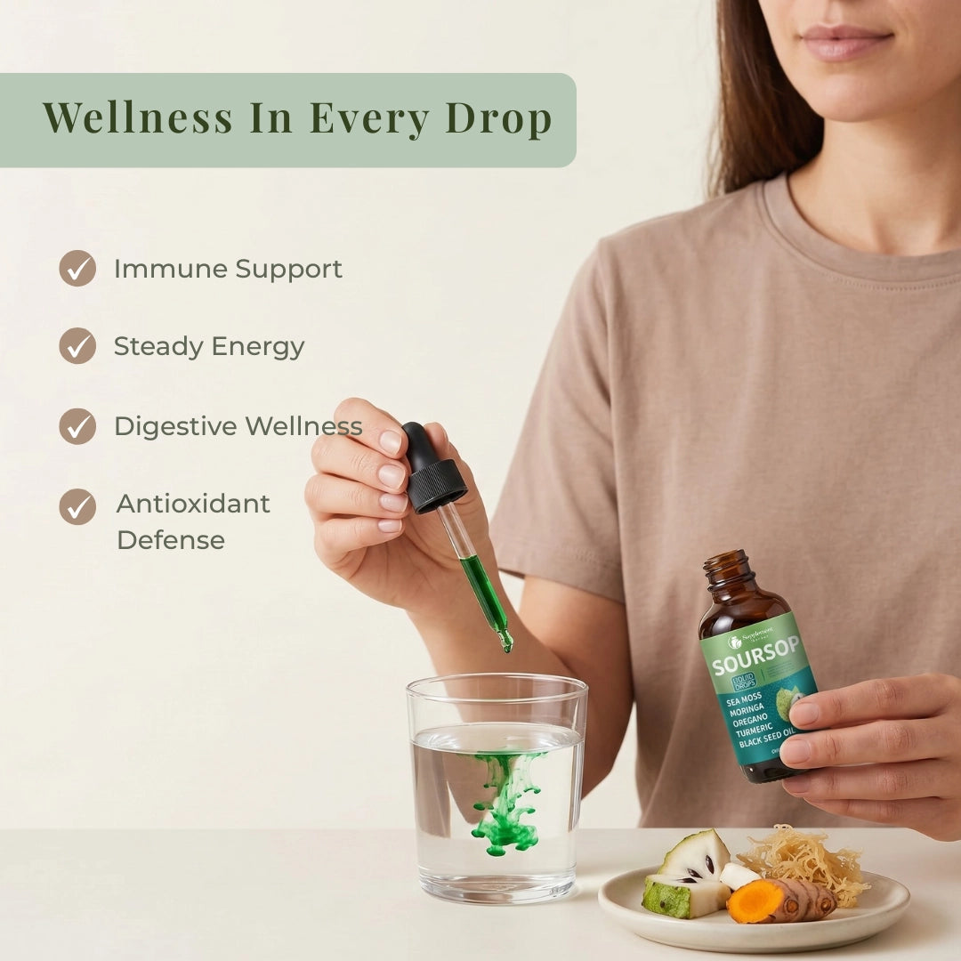 Soursop Liquid Drops – 10-in-1 Immune, Energy & Digestive Support