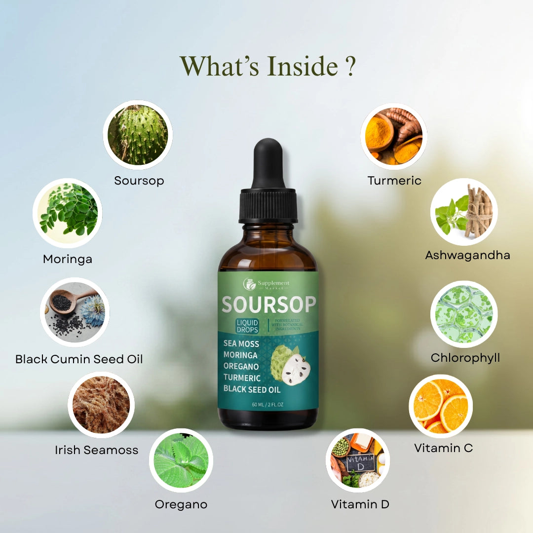 Soursop Liquid Drops – 10-in-1 Immune, Energy & Digestive Support