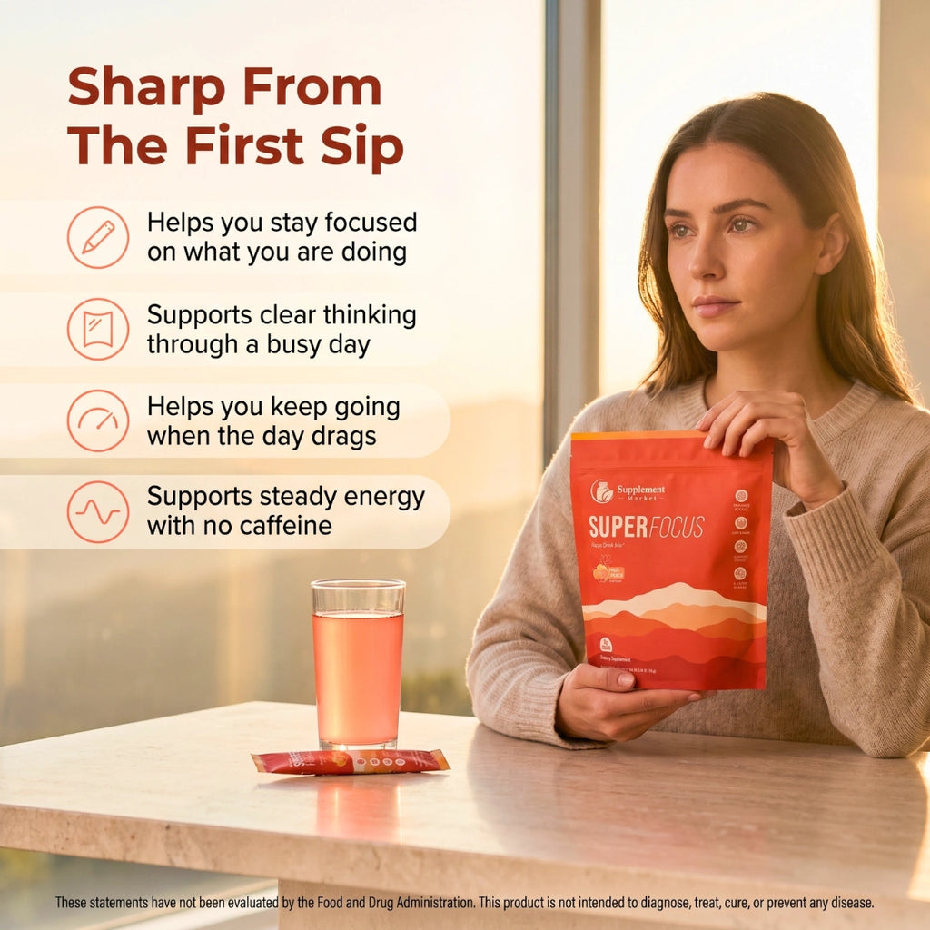 SuperFocus Drink Mix – Focus & Clarity with Lion’s Mane & Alpha GPC