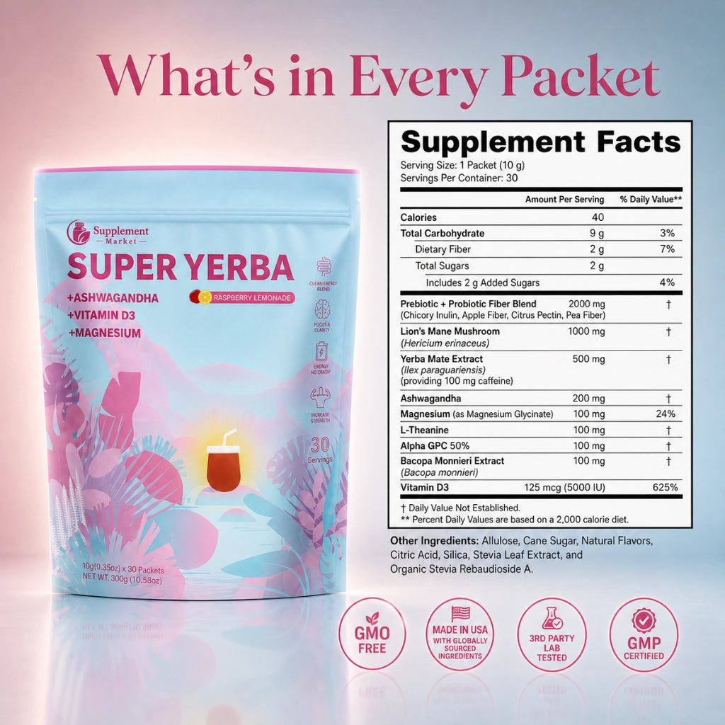 Super Yerba – Yerba Mate Instant Drink Powder for Energy, Focus & Gut Health