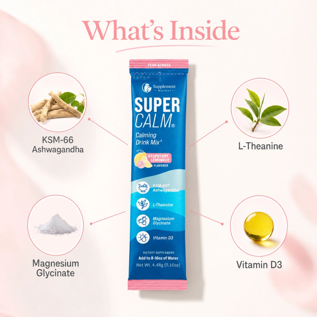SuperCalm Raspberry Lemonade – Stress, Relaxation & Sleep Support