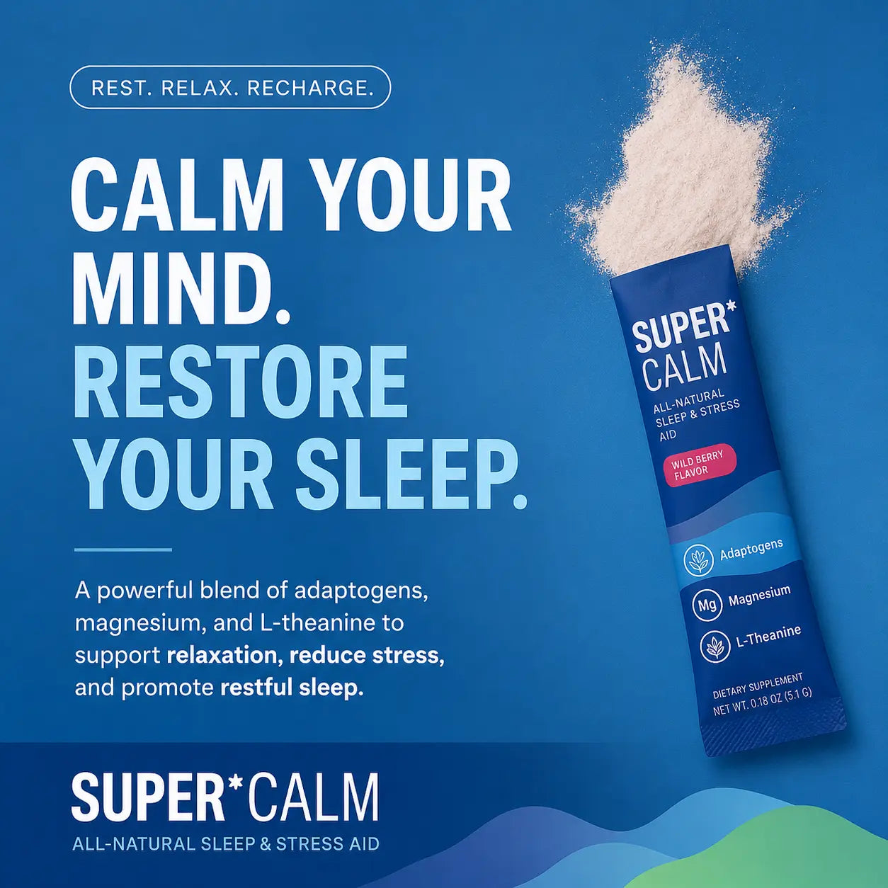 SuperCalm Raspberry Lemonade – Stress, Relaxation & Sleep Support