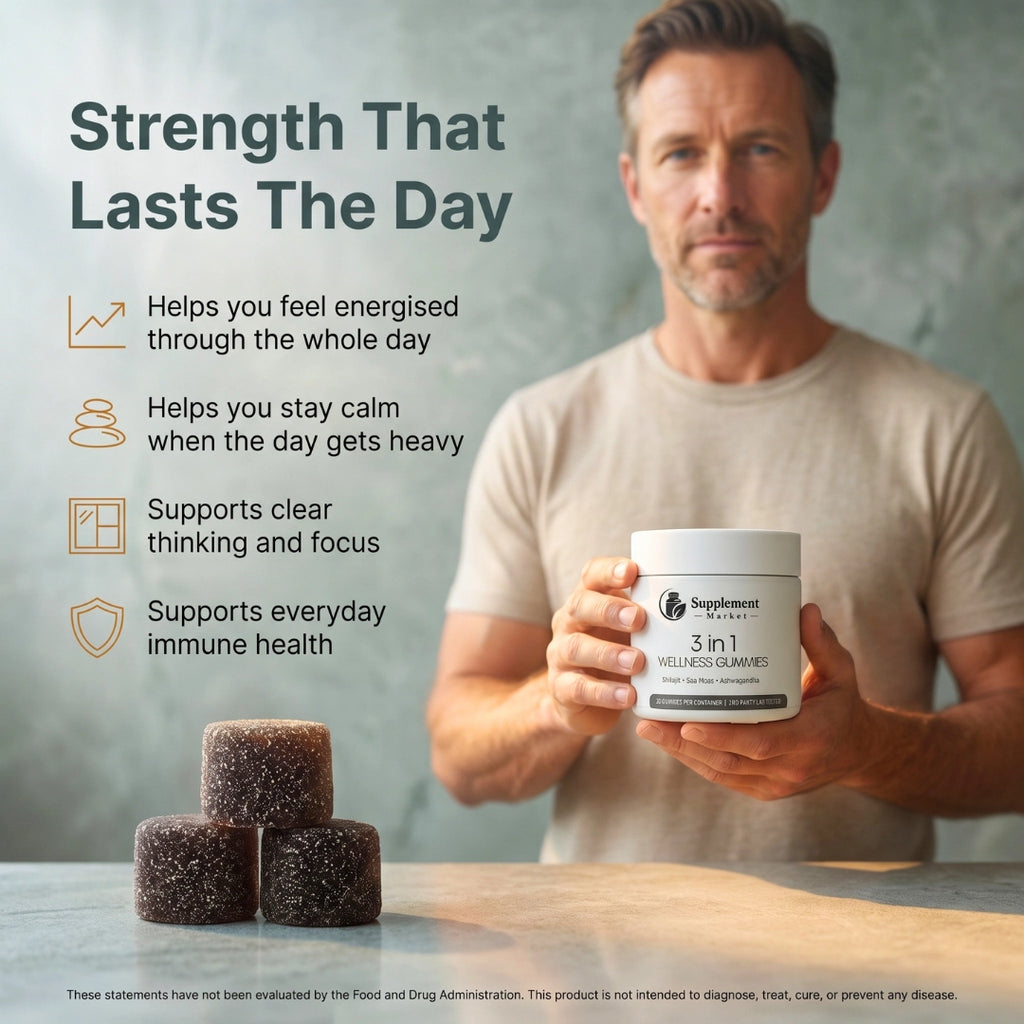 3-in-1 Wellness Gummies – Energy, Vitality & Focus Support