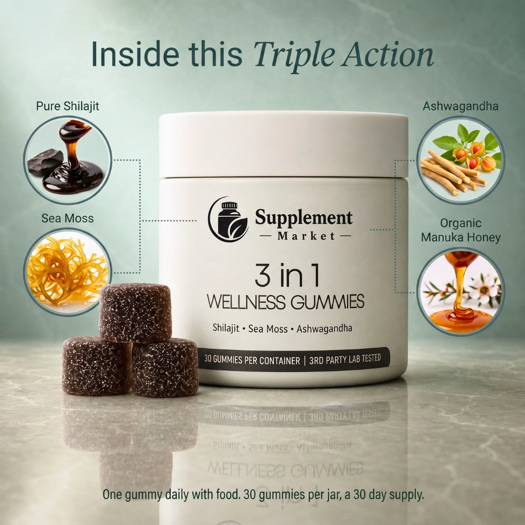 3-in-1 Wellness Gummies – Energy, Vitality & Focus Support