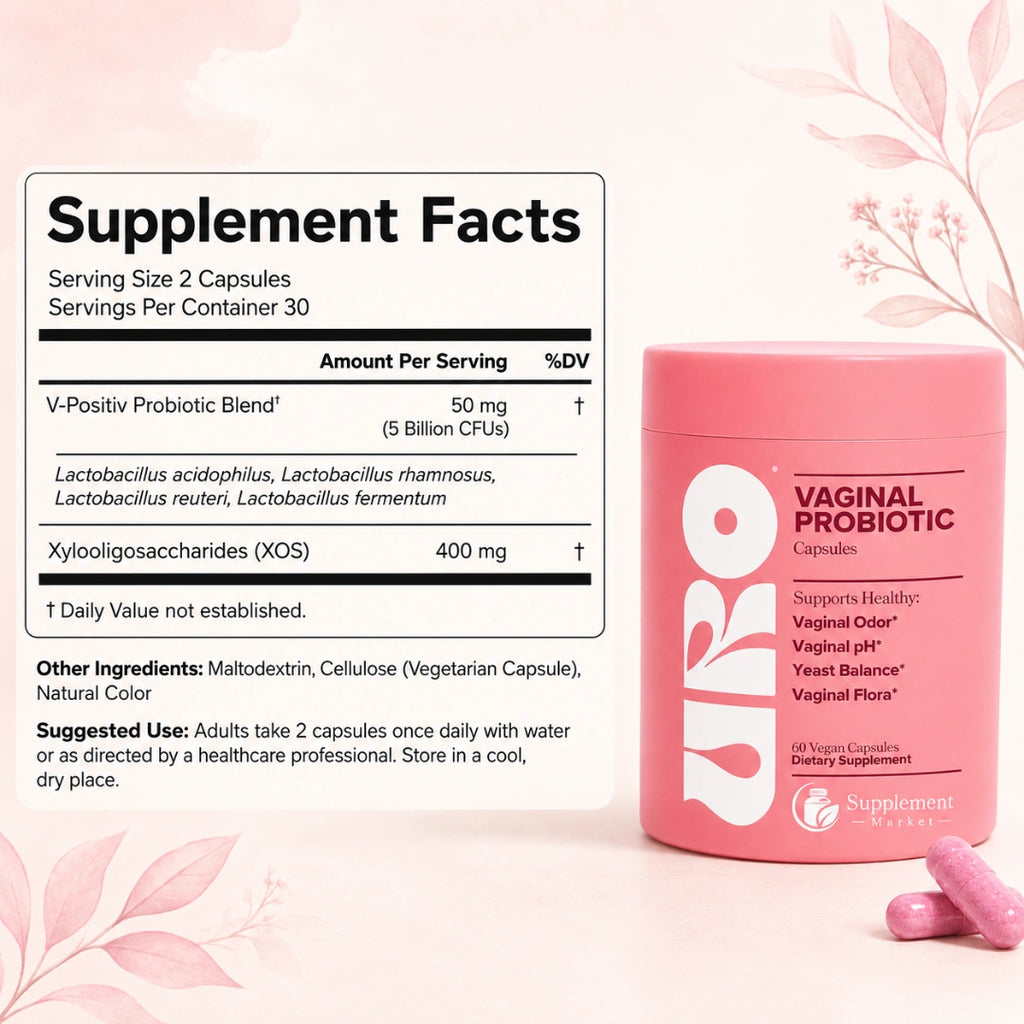 Vaginal Probiotic Capsules – with 5 Billion CFUs for pH & Odor Balance