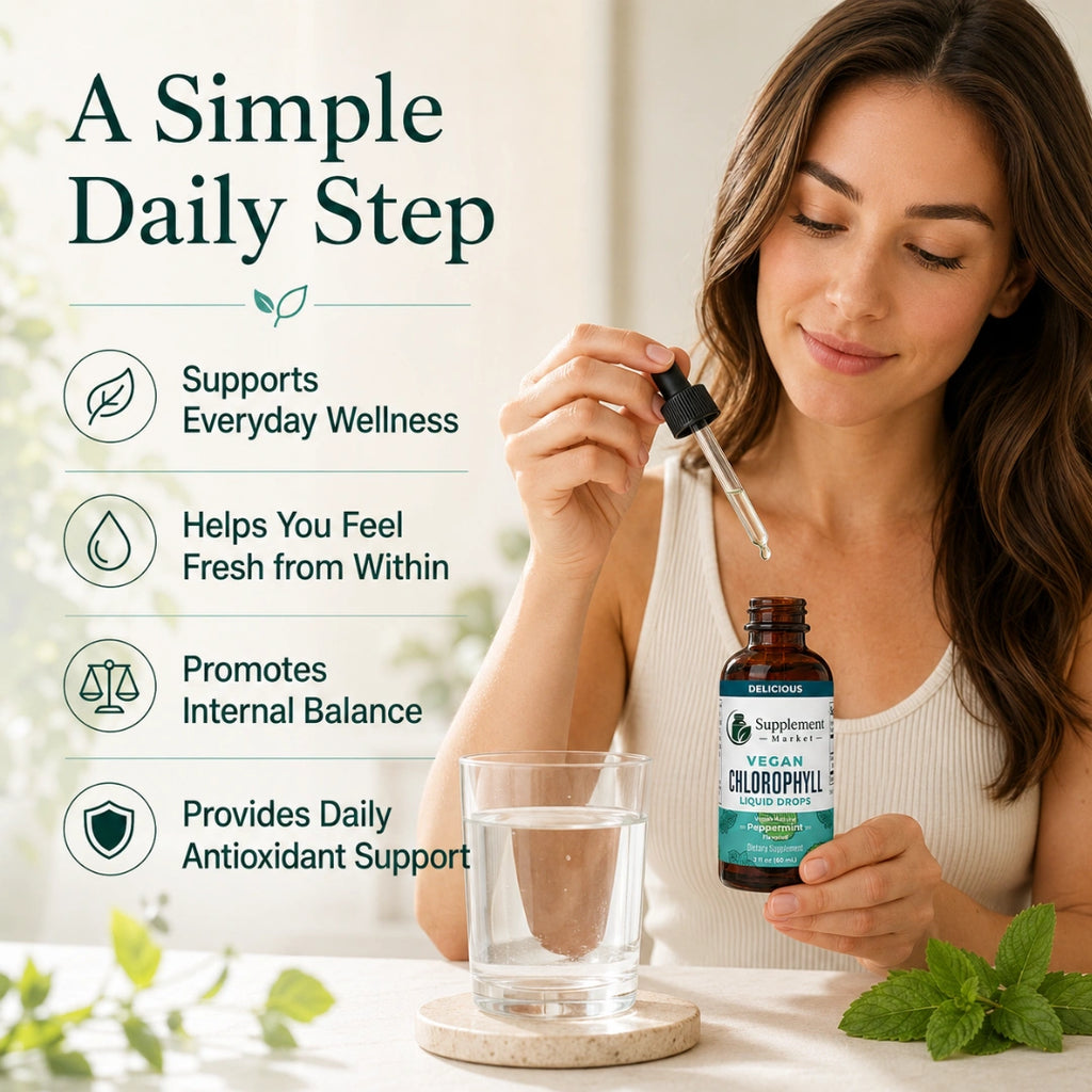 Vegan Chlorophyll Liquid Drops – Chlorophyll Liquid Supplement | Mulberry-Derived for Daily Wellness
